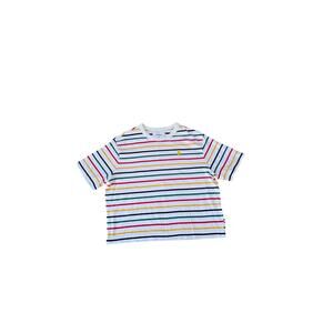 Hudson Bay Canada Stripes HBC Cropped Short Sleeve Oversized Boxy T-Shirt XSmall
